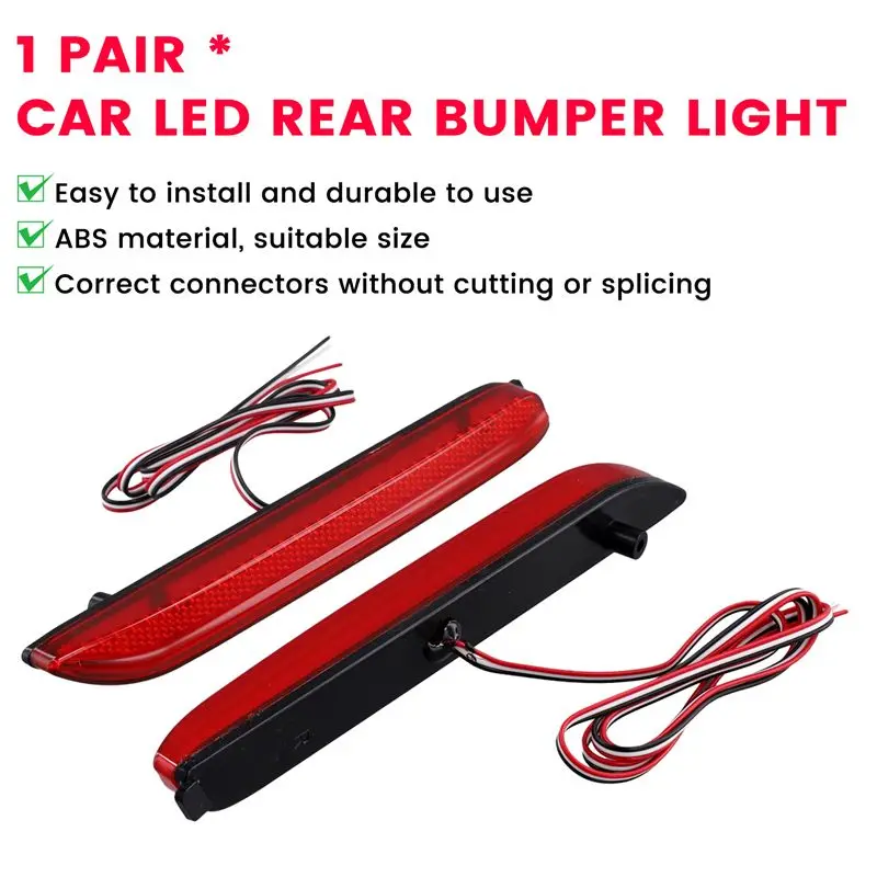 A09E-Car LED Rear Bumper Reflector Brake Light Tail Lamp LX2830100 For Lexus GX470 RX300 Toyota Harrier Avalon