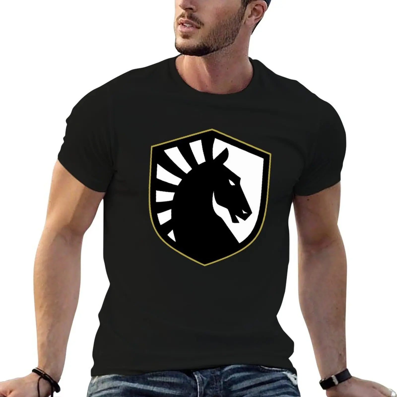 Camiseta Team Liquid para hombre, paquete de camisetas blancas de anime, camisetas de algodón 100%