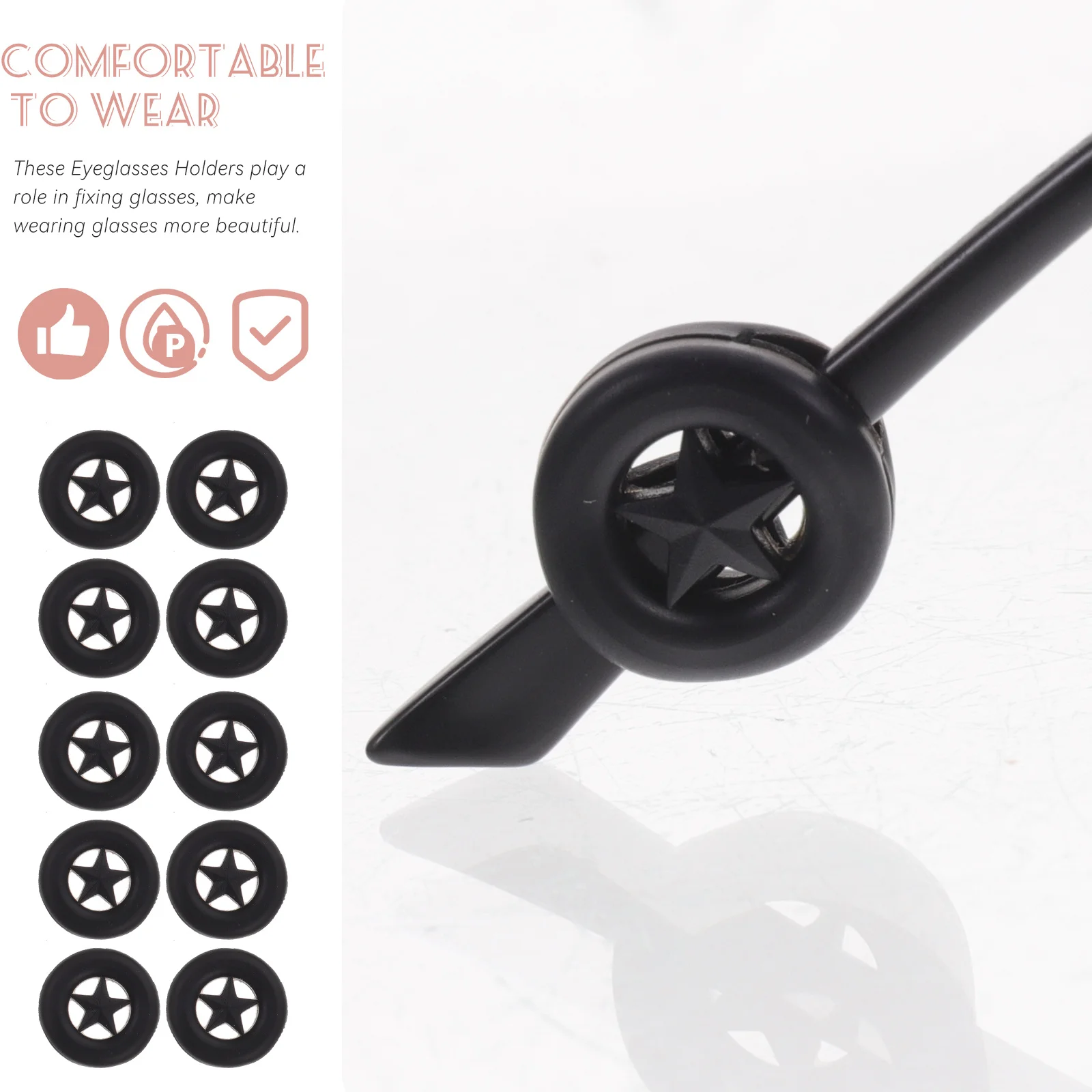 

20Pairs Silicone Glasses Ear Grips Flexible Non-Slip Eyeglass Ear Cushions for Sports Running Hiking Climbing Comfortable