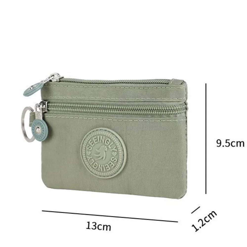 Durable Canvas Money Coin Purse Wear-resistant Waterproof Credit Card Holoder with Key Ring Wallet Money Bag Male Female
