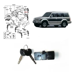 1 Piece Glove Box Lock with Key for Pajero Glove Box Key for Montero MK2 V32 V33 V31 V43 V45 MB846665 for Shogun 1989-1999