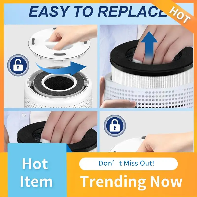 Filtro de repuesto de A13I-2PCS para purificador de aire MOOKA M03 H13, filtro HEPA verdadero, filtro de carbón activado de alta eficiencia