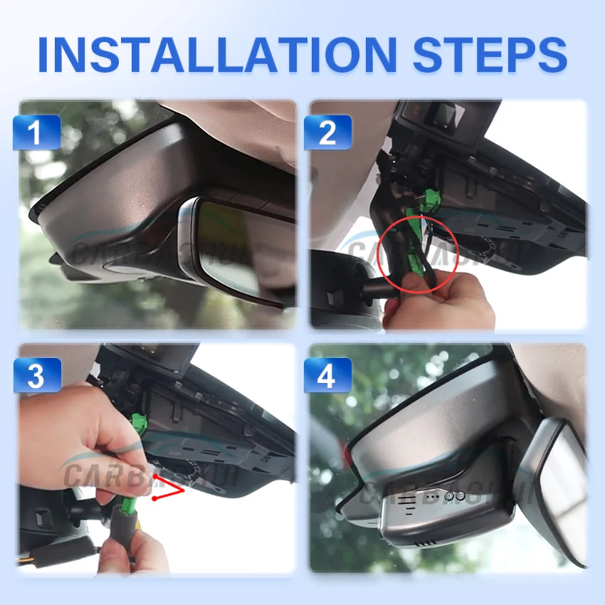 Car DVR Dash Cam Camera For Volvo V60 Hybrid For V60 Cross Country For V60 T6 S60 T5 XC70 2012-2018 App Control Rain Sensor Wire