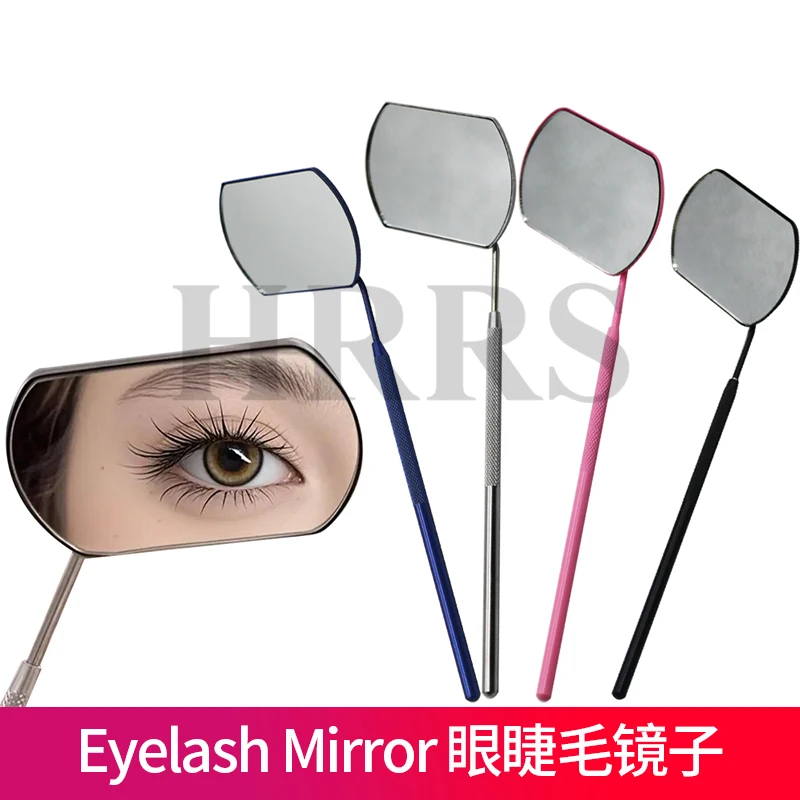 Espejo de pestañas para injerto de pestañas, belleza de aumento, mango largo para comprobar extensiones de pestañas postizas, herramientas de maquillaje, proveedor de espejos