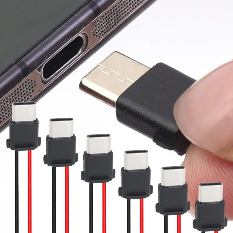 

1-10 шт. водонепроницаемый разъем USB Type-C с проводом для пайки, гнездо Type-C, интерфейс для зарядки с проводом для пайки