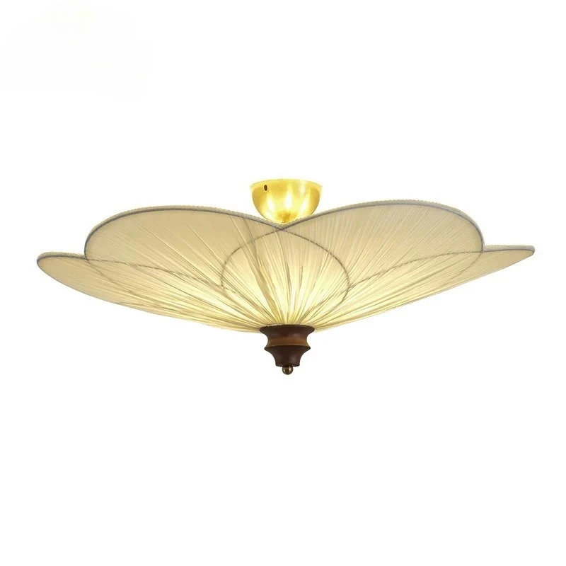 2026French Medieval Retro Plum Blossom Ceiling Lamp LED E27 Solid Wood Ceiling Lights Bedroom Living Room Balcony Cloakroom Stud