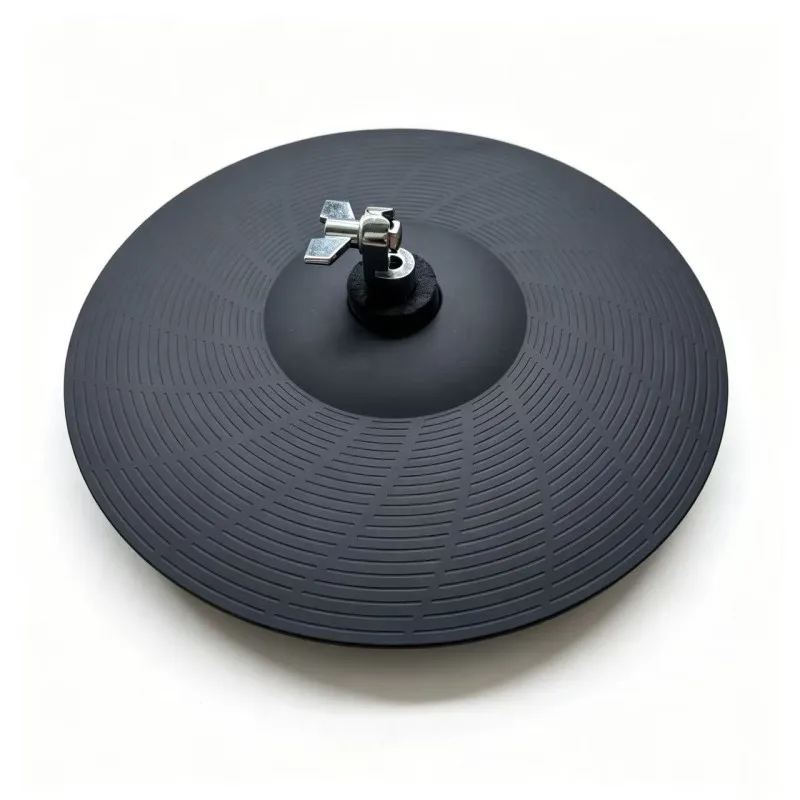 Hihat12-inch Double-zone All-round Edge-striking Rubber Tread With Clutch Set For Electronic Drum Upgrade.