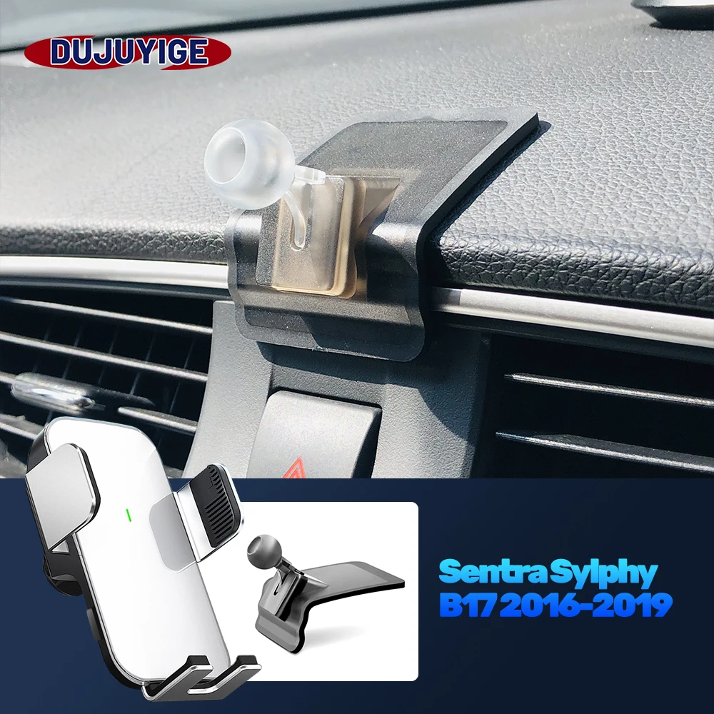 

Vehicle-Specific Solar-Powered Gravity Magnetic Wireless Charging Phone Holder For Nissan Sentra Sylphy B17 2016-2019 2017 2018