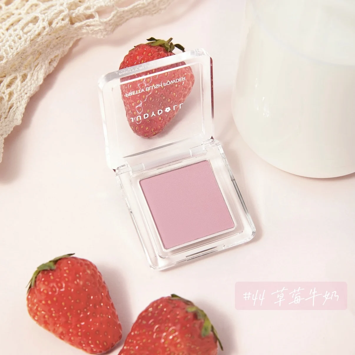 Judydoll Cheek Blush Disk Portable Matte Powder Silky Nude Multipurpose Cheek Blusher Roasted Natural Brighten Skin Tone Makeup - view 3