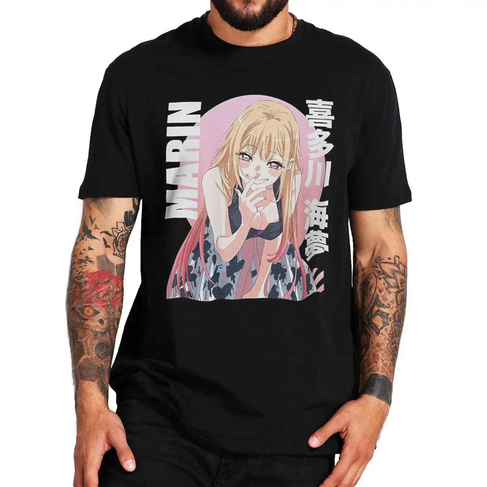 

Marin Kitagawa My Dress Up Darling T Shirt Cute Kawaii Anime Waifu Fans Men Women Clothing Summer Casual Cotton T-shirts