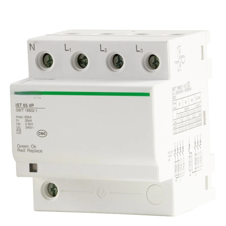 IST series Surge Protector iST 65 4P AC340/440V A9L916608 is not equipped with remote indicating contacts