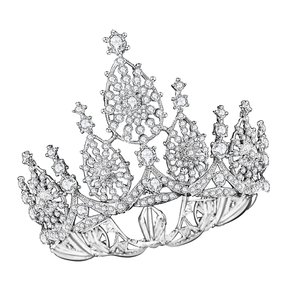 

Pearl Crown Bride Rhinestone Headpiece Women Wedding Bridal Tiara Elegant Design Jewelries Banquet Parties Hair Accessories