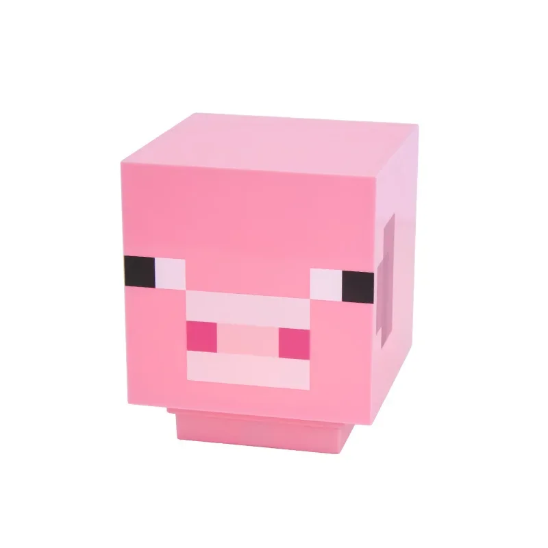 My World Pixel Style Thema Creatief Klinkend Roze Varken Lamp LED Sfeerlicht USB Charge Desktop Ornament Model Kerstcadeau