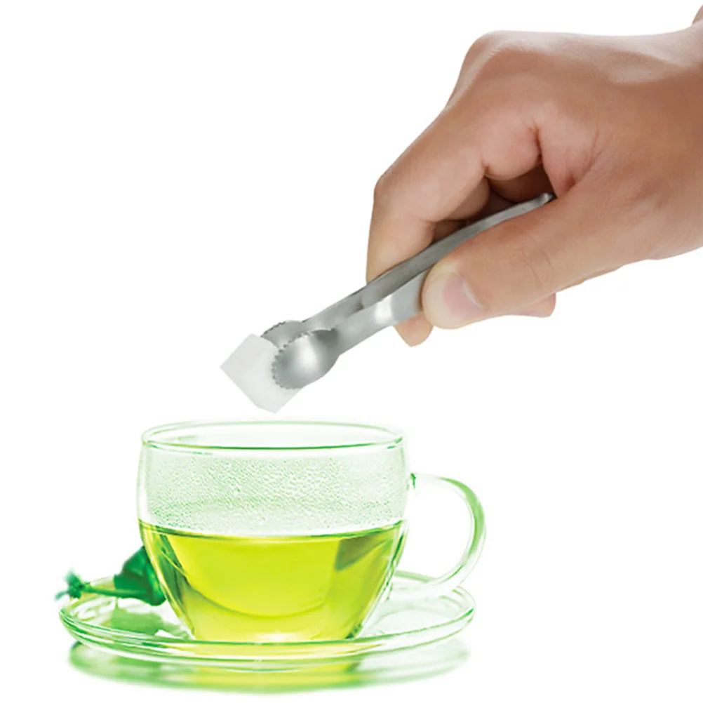 

2pcs Stainless Steel Sugar Cube Clip Washable Kitchen Tongs for Serving Ice Foods Cooking Small Organic Items