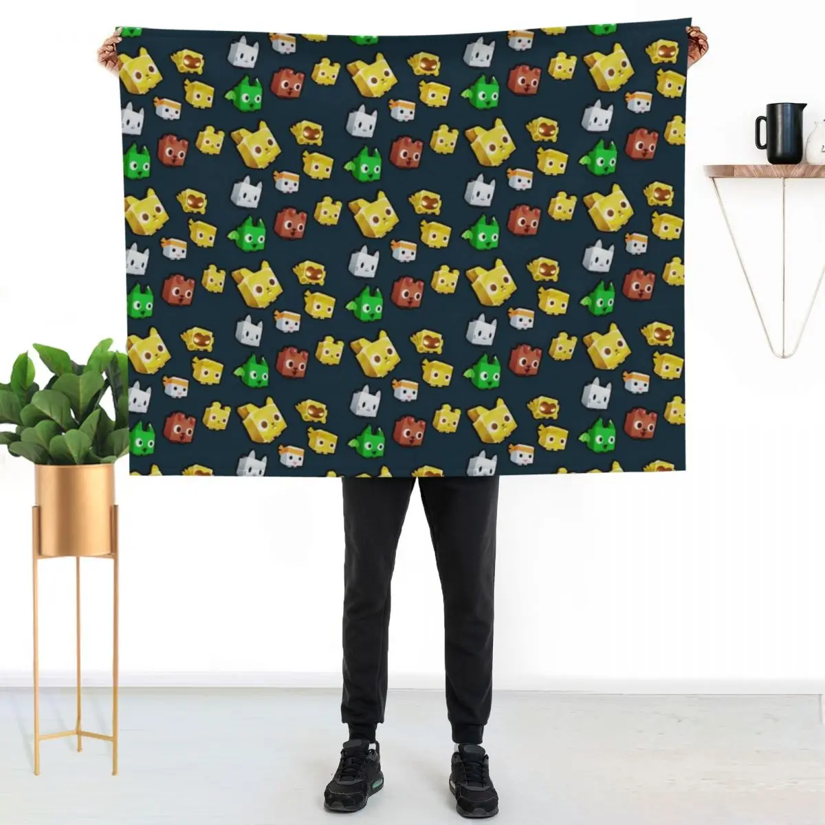 pet simulator characters Throw Blanket christmas gifts Travel Hairys Plaid on the sofa Heavy Softest Blankets