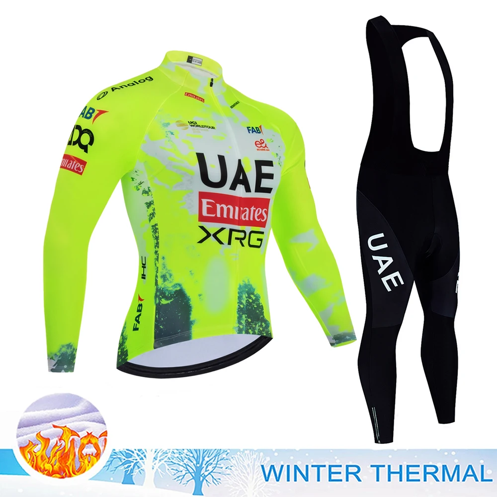 

UAE Bike Clothes Man Cycling Winter Set Men Men's Sets Mtb Men's Clothing Kit Cycle Jersey Set Road Bike Wear Bycicle Bicycle