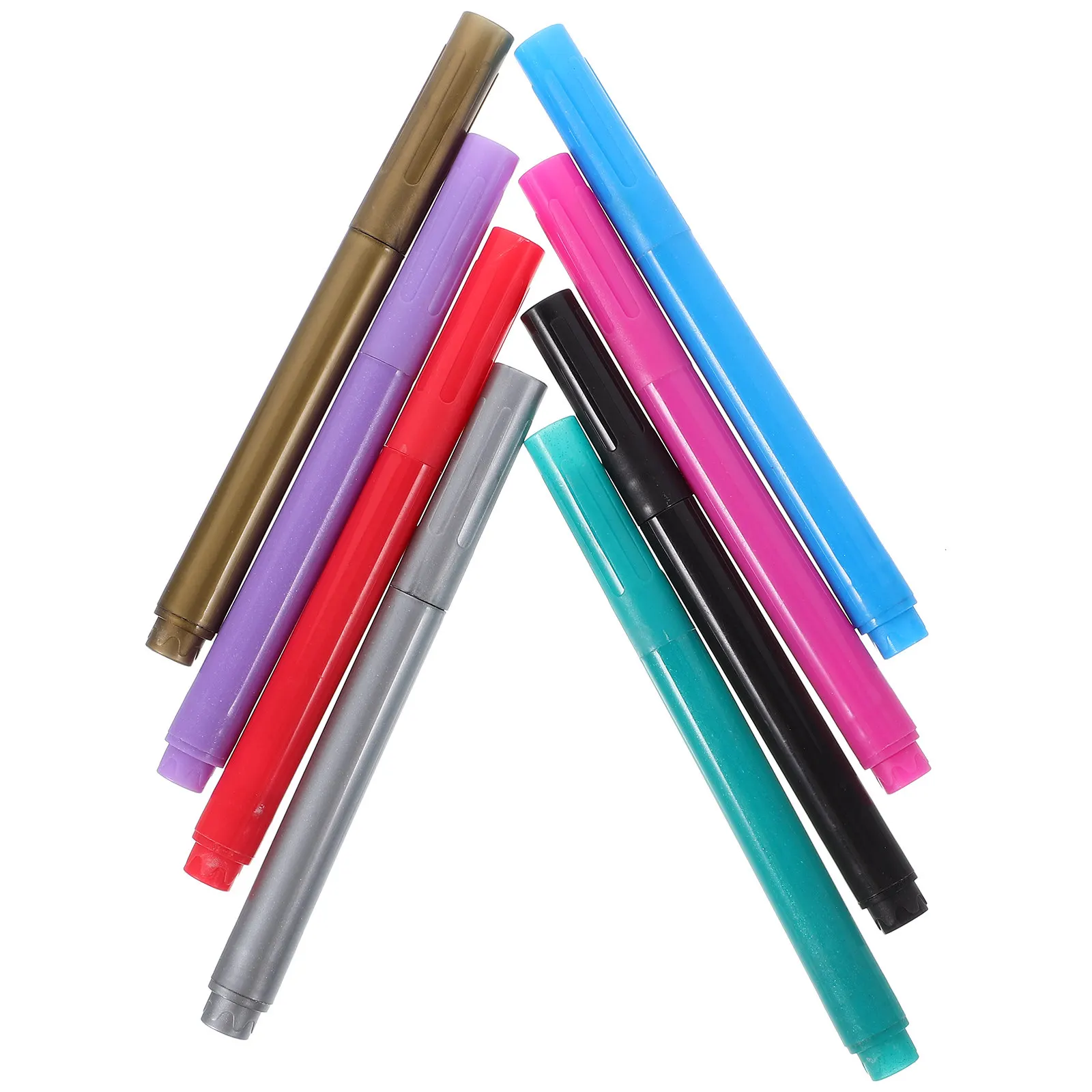 

8Pcs Metallic Erasable Wine Glass Markers Smooth Ink Flow for Glass Ceramic Metal Surfaces Party Event Drink Cup Labeling Paint