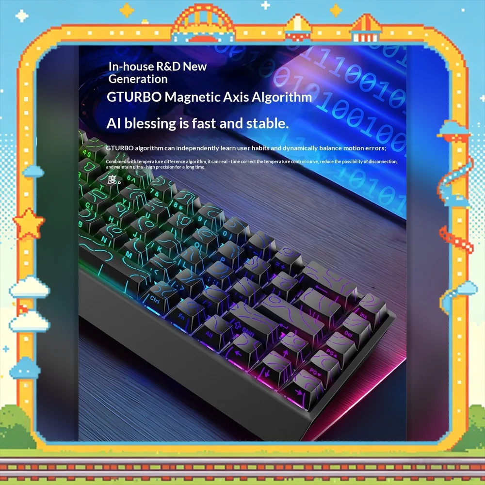 CAROTMAS MERCURY68 Series Magnetic Switch Gaming Keyboard 68-Key 8K Polling 256K Scanning RGB Wired