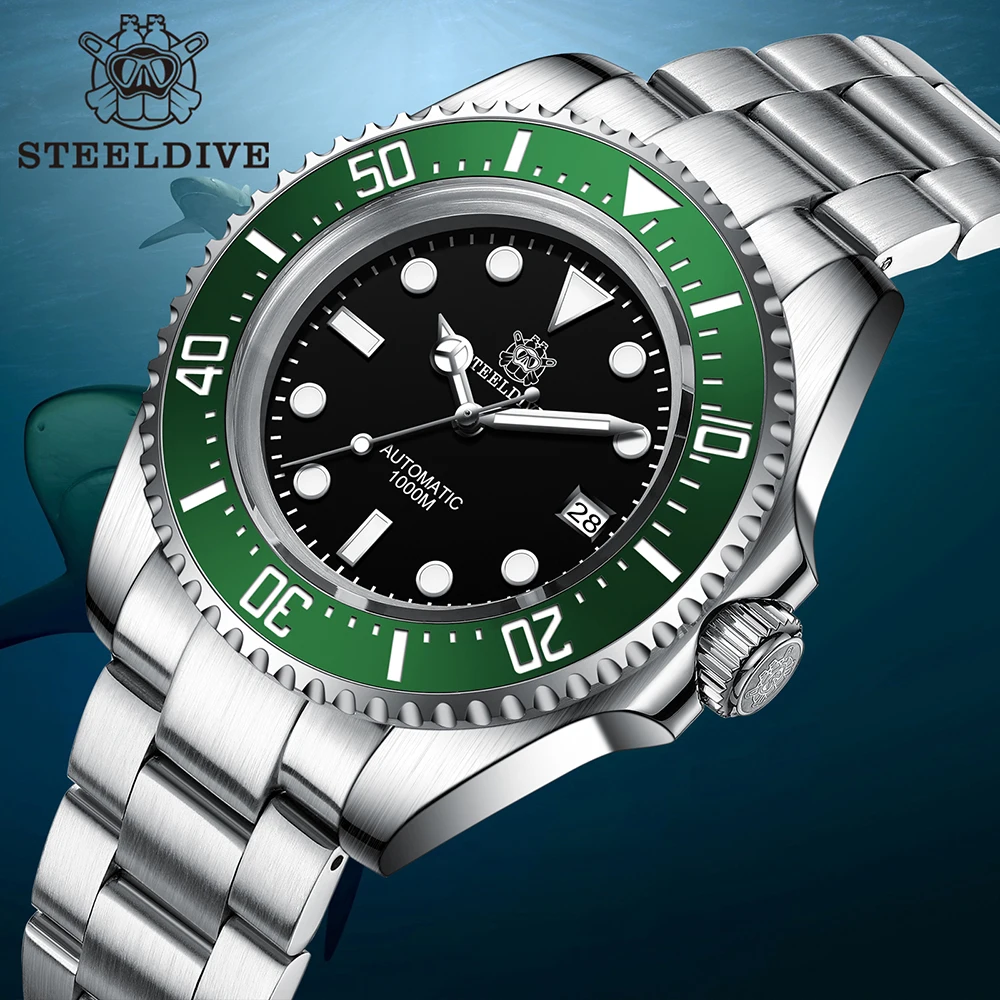 

Reprinted fine steel 1000m professional deep-sea diving automatic mechanical watch 45mm large water demon exhaust valve luminous