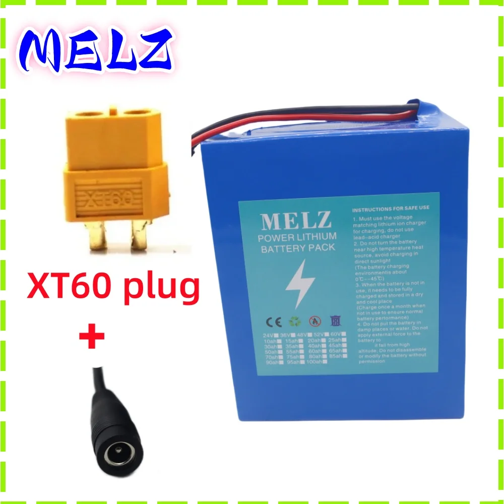 Aviation Express MELZ-24V30AH 18650 Rechargeable Lithium Battery Pack with Power Lithium Battery Built in BMS Protection Board