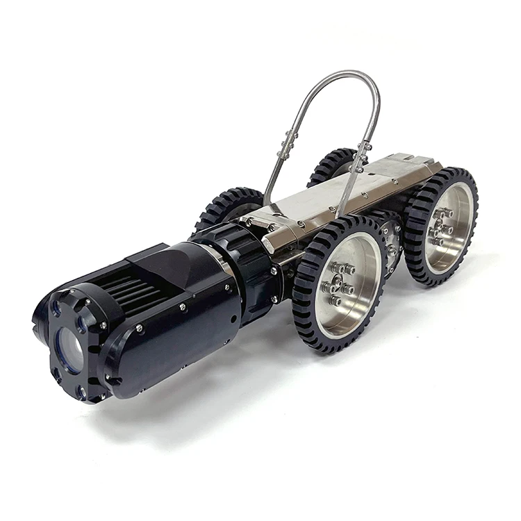 IP68 impermeable CCTV 2/4MGP 360 grados de rotación drenaje de alcantarillado cámara CCTV para inspección de tuberías longitud máxima en 150M