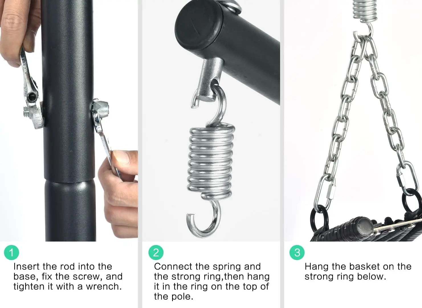 '77' كرسي أرجوحة على شكل بيضة داخلي/خارجي مع حامل، أرجوحة معلقة من الخيزران، إطار فولاذي، تحميل 350 رطل، بيج #5