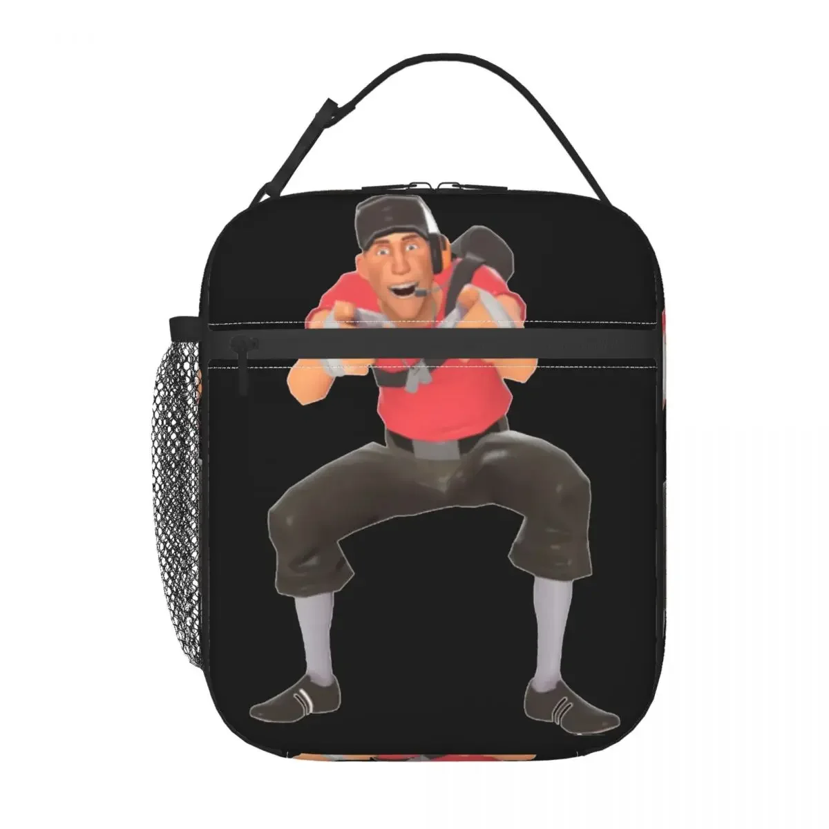 Tf2 Scout Laugh Team Fortress 2 Insulated Lunch Bag for Women Kids Leakproof Food Boxes Thermal Lunch Box Tote