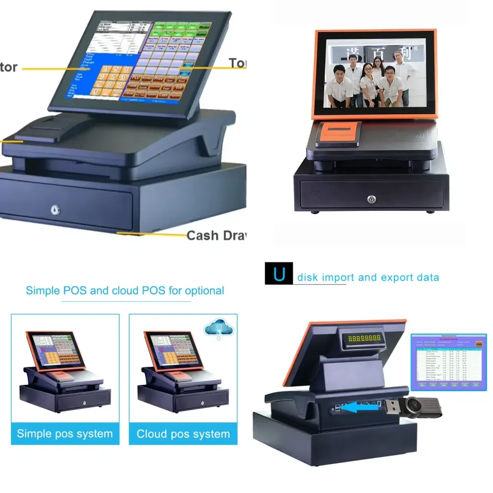 

High Quality Cheap Touch Screen Pos System With Thermal Printer and Cash Drawer for Restaurant Shop and Retail Stores