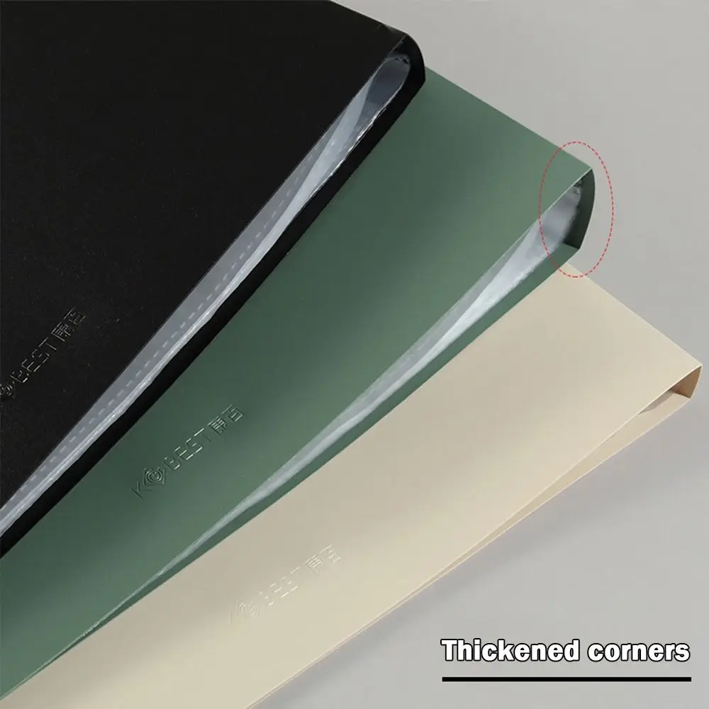 A3 Clear Book Multicolor Transparent Inner Page Document Storage File Bag Securely Stores and Displays 20/40/60 Pages