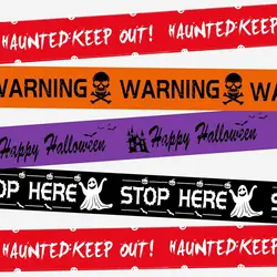 Halloween Fright Tape Halloween Warning Caution Tapes Creepy Tape Bundle for Halloween Party Stairs Haunted Party Decoration