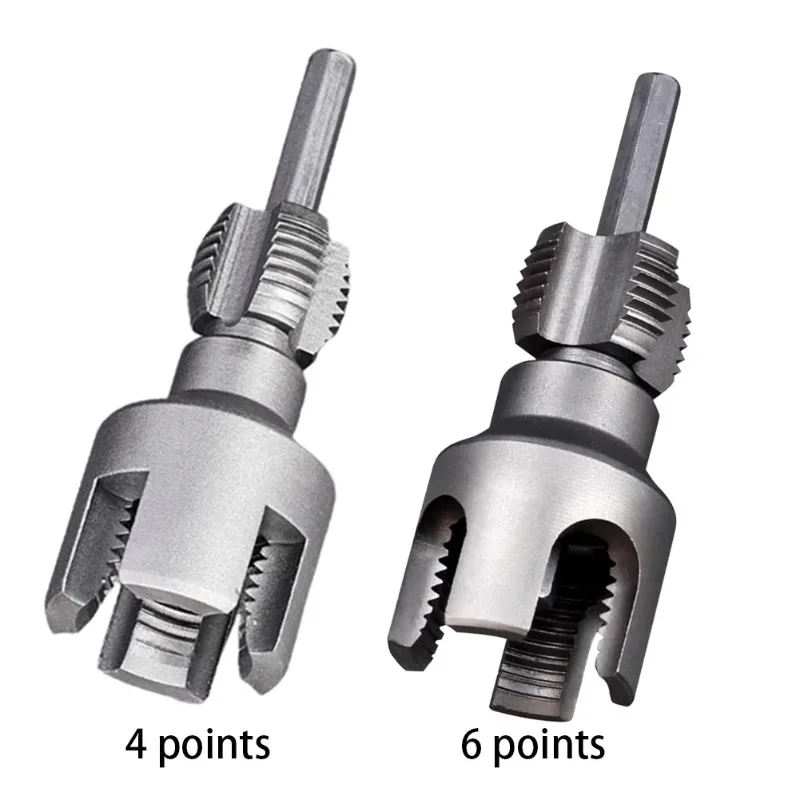 PPR water pipe drill with 4/6 split, integrated die plastic pipe, universal for internal hole thread tapping threading tool
