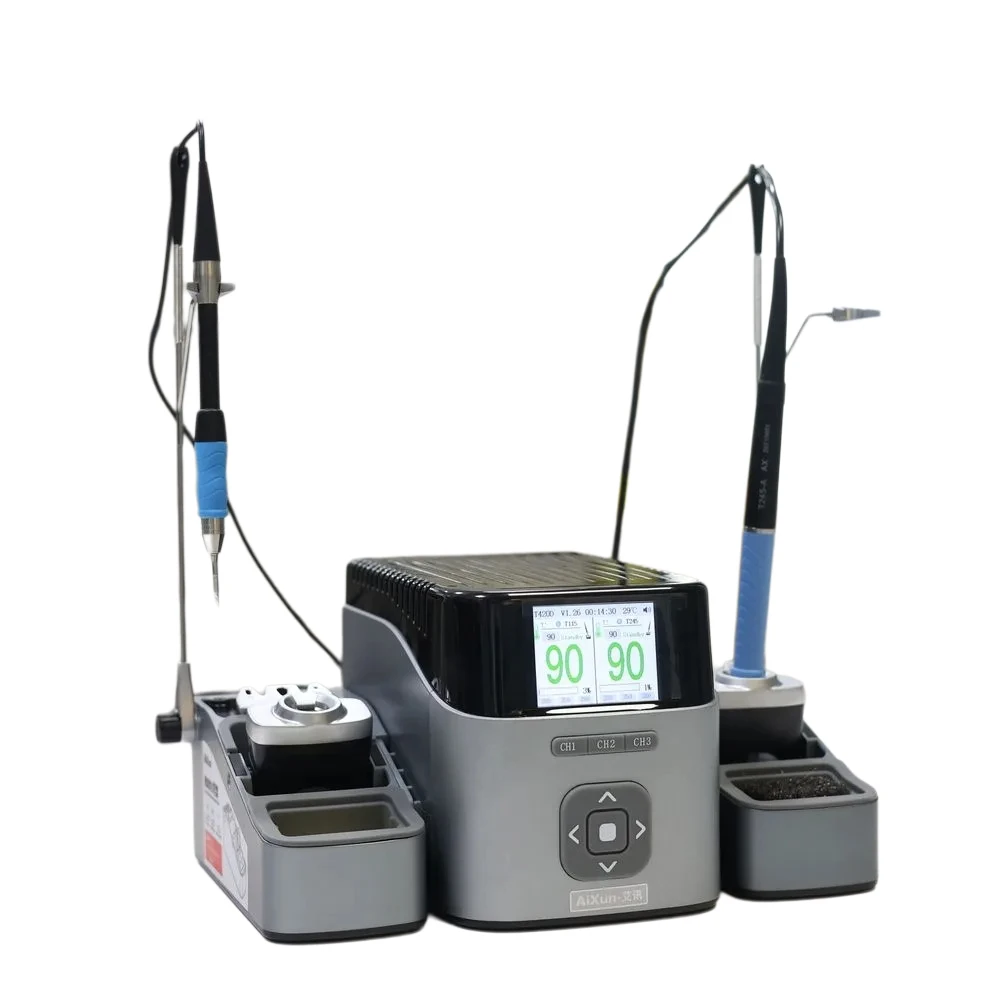 

Aixun T420D Dual-channel Intelligent Soldering Station Compatible WithT210, T245, and T115 for Phone Motherboard Welding Repair