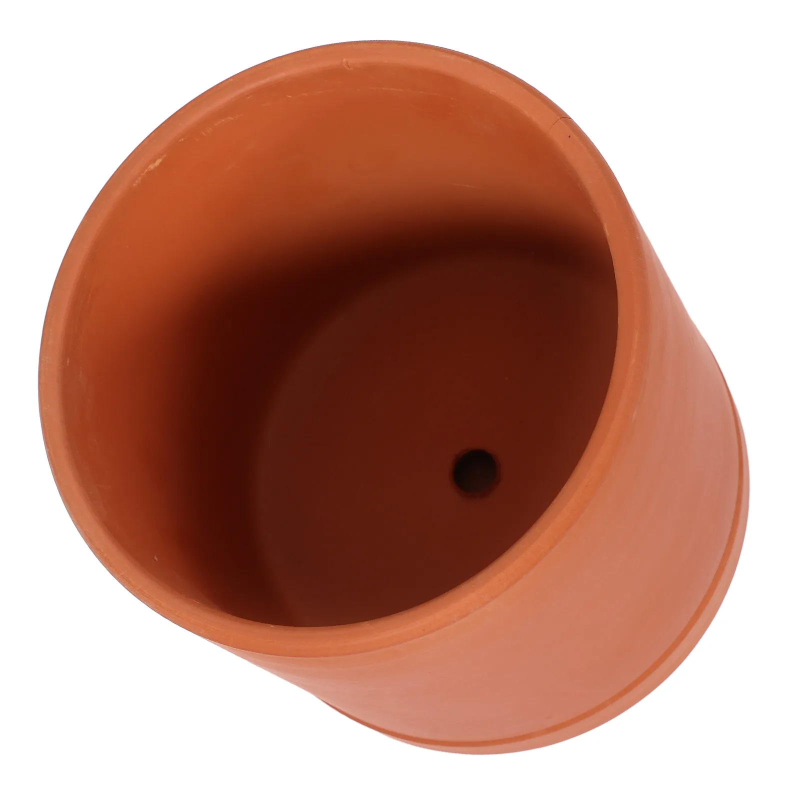 Terracotta Cylindrical Flower Pot for Succulents and Green Plants Breathable Water-Permeable Drainage Design Indoor Outdoor