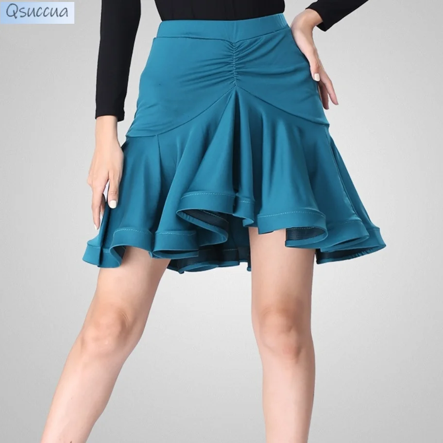 Latin Dansrok Performance Training Jurk Mode Hippe Dansrok Onregelmatige Rok