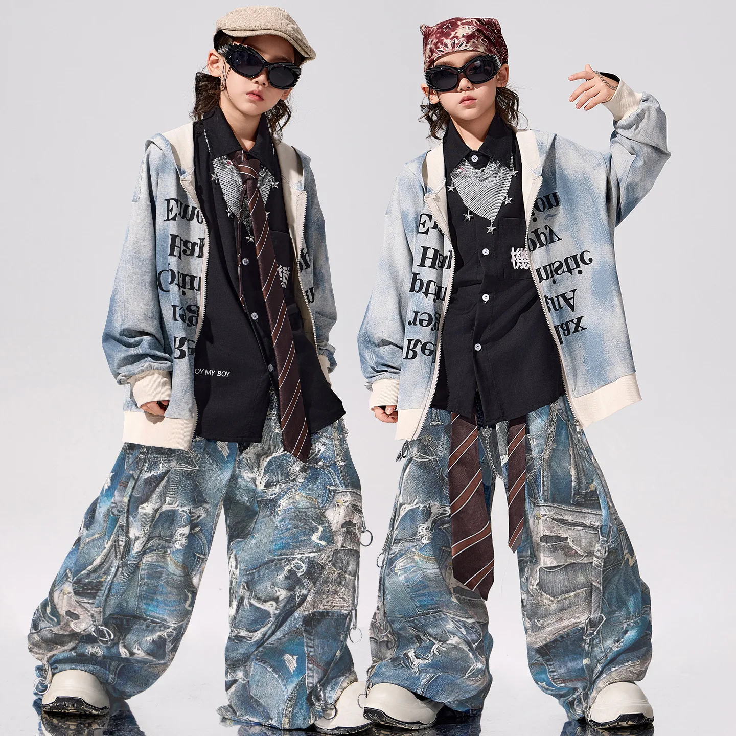 

Детский костюм для уличных танцев, костюм для выступлений в стиле хип-хоп для мальчиков, костюм для выступлений с барабанной установкой для детей в стиле уличных танцев