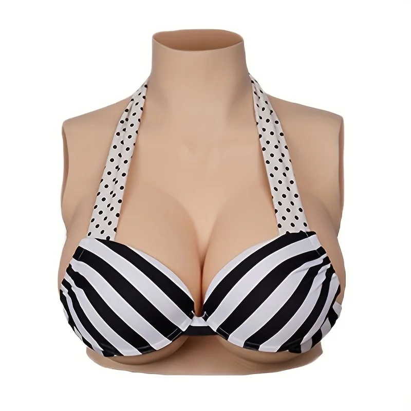 High Collar Realistic Silicone Breast Forms Fake Boobs Tits For Crossdresser Transgender Male to Female Cosplay Male To Female