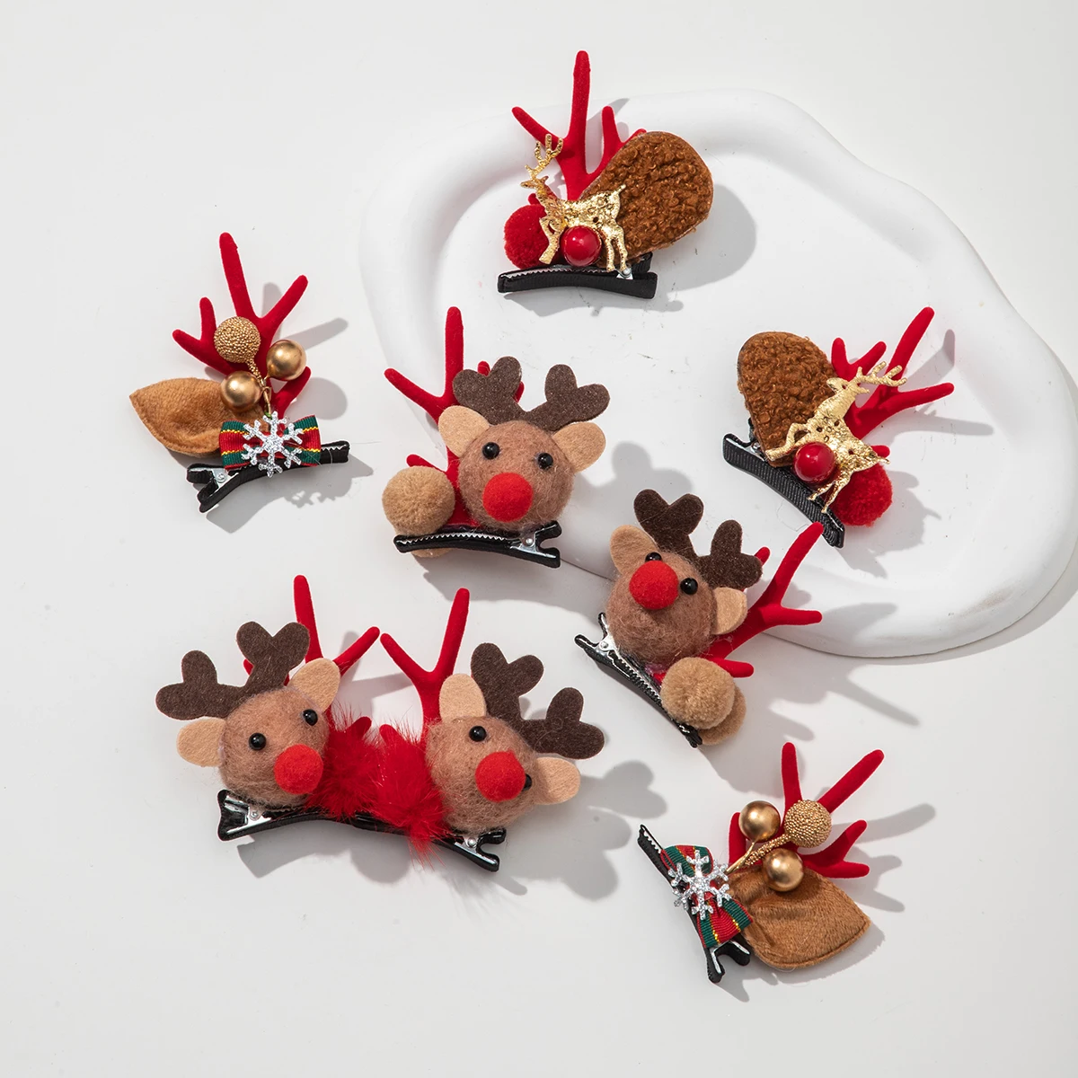 Neue Stil Weihnachten Geweih Haarspange Hairware Neue Jahr Mädchen Grips Frau Party Ornament Zubehör Weihnachten Haar Clips Deer Ohr