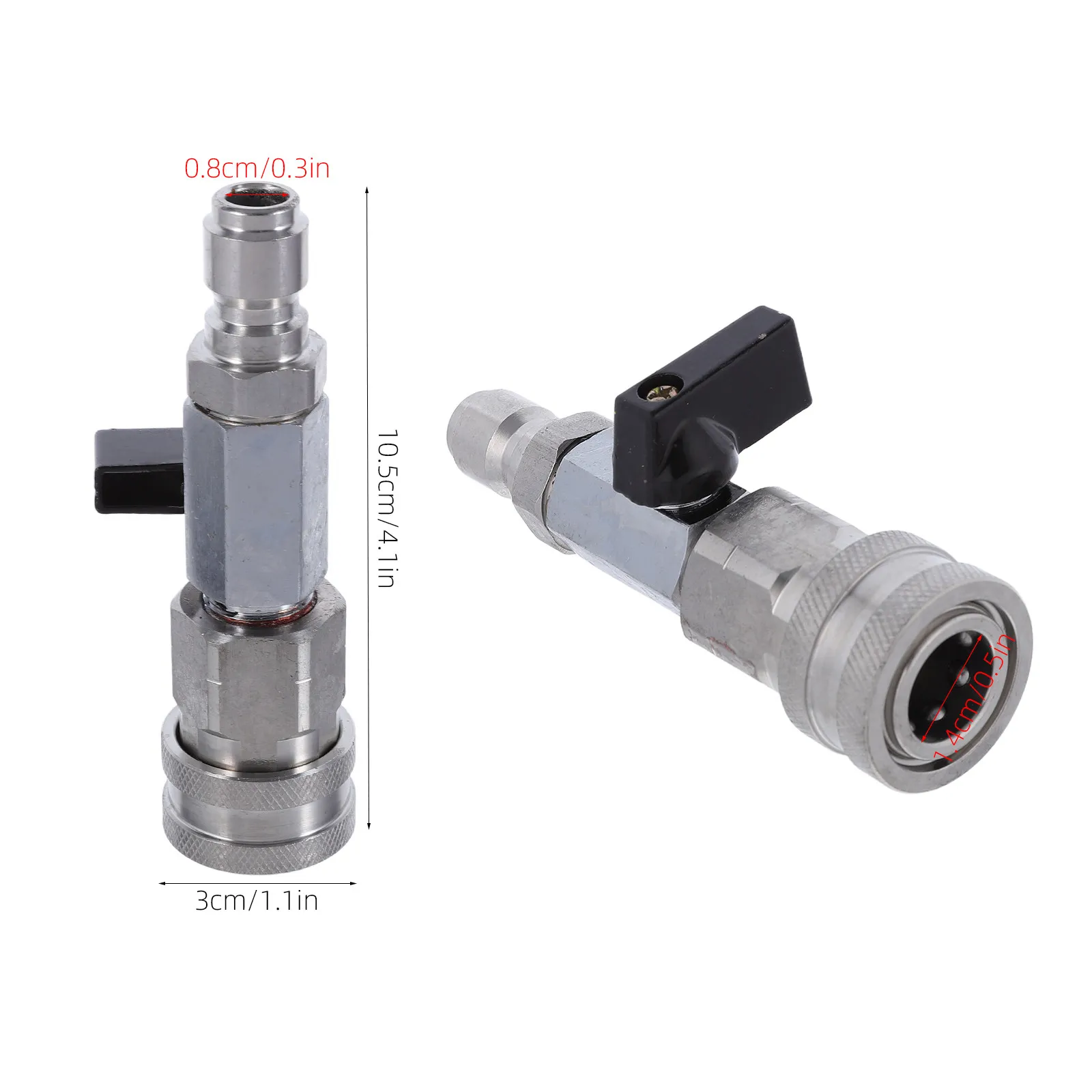 High Pressure Washer Ball Valve Fitting for Hose Car Cleaning Quick Shut Off Connector
