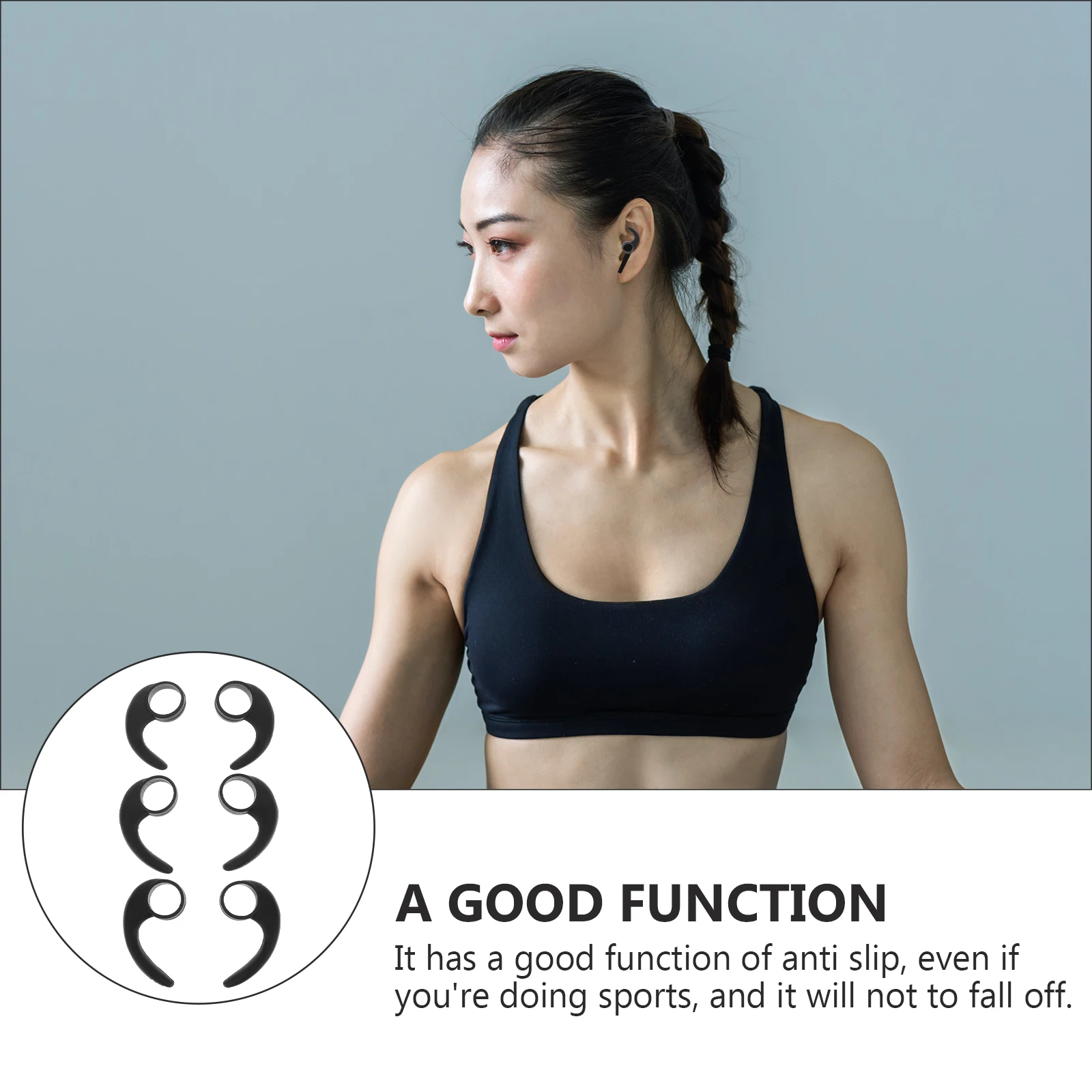 

6pcs Ear Hooks Gel Regular Earbuds Earphones Headphone Clip Hook Anti Earbud Clip Hook Slip Sport