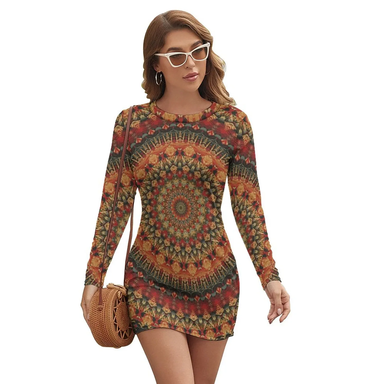 

Mandala 128 Long-sleeved Dress Woman clothes dresses for official occasions Dress women