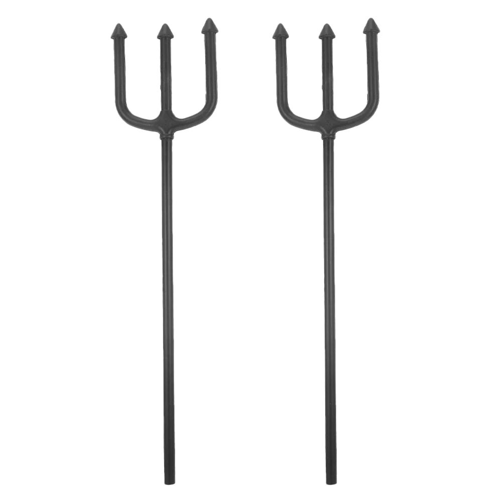 2 pçs passo garfo prop halloween demônio ornamento forte estável diabo garfo para festival masquerade decorativo fontes de festa