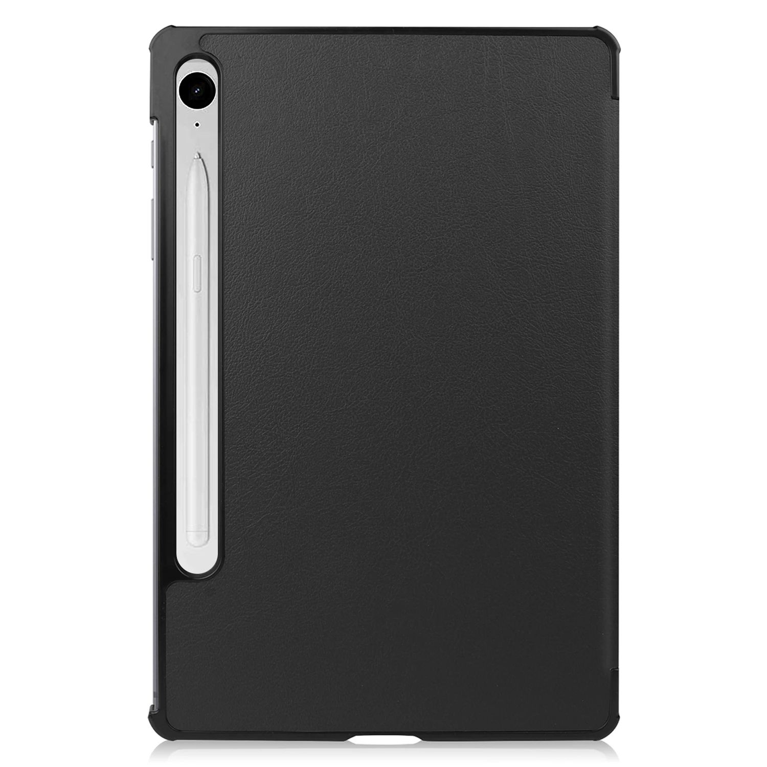 Tablet Tri-fold Caster Hard Shell Cover For Samsung Galaxy Tab S10 FE/S9FE (Model Sm-x510/x520/x526b/x516) Leather Case