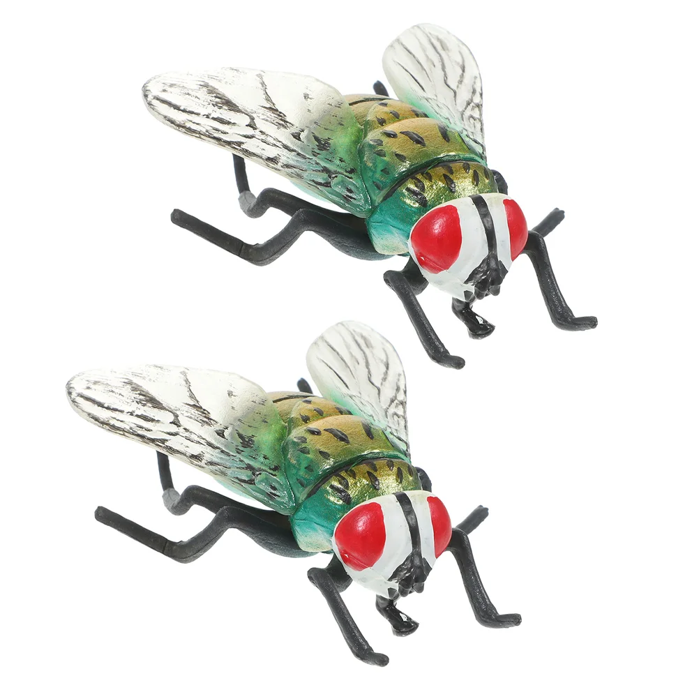 2 Pc Simulation Fly Model Insect Cicada Ornaments Flying Toys Beetle Plastic Realistic Bugs