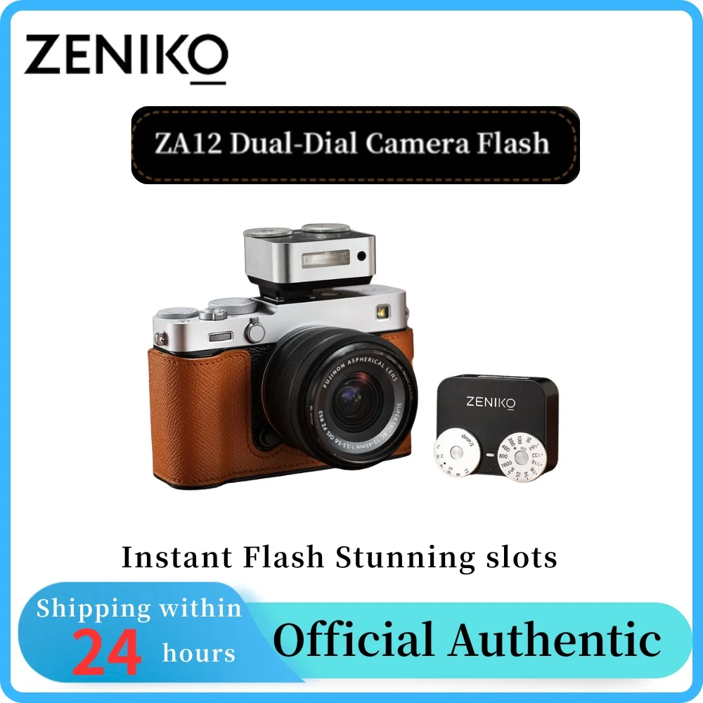 ZENIKO ثنائي الطلب كاميرا صغيرة ضوء فلاش ZA12 مناسبة ل Fujifilm XM5 XT3 فلاش كانون نيكون سوني أوليمبوس ريكو العلوي ريترو فلاش