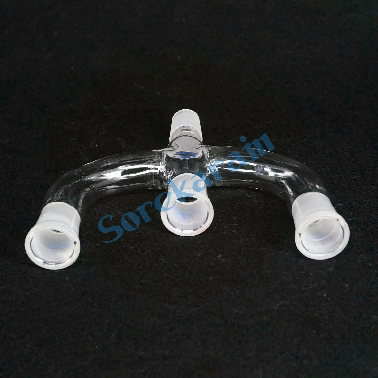 19/26 24/29 29/32 Ground Joint 19/24/29mm Stopper Borosilicate Glass 4-Ways Distillation Adapter Head Y Type Connector Tube