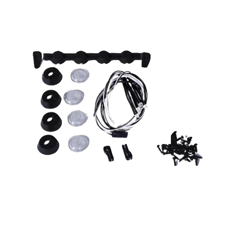 MN82 LC79 LED Round Roof Lamp Headlight Spotlight Lighting Side Lamps With Cable For 1/12 RC Crawler MN-82 Upgrade Parts