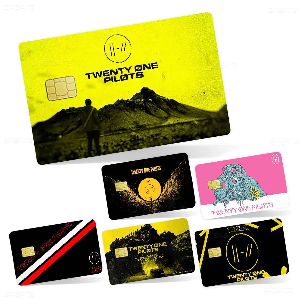 T-Twenty One Pilots Anime Spend Or Save Funny Shell On Off Ultra Thin No Fade Sticker Skin Cover Film For Debit Credit Card