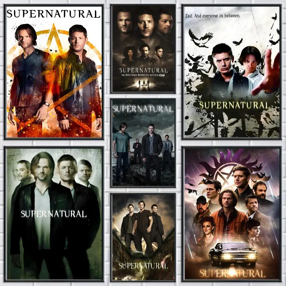 TV Play Series S-Supernatural Movie Poster Perfect Sticker Self Adhesive Wall Art Decor for Home Office Dining Spaces