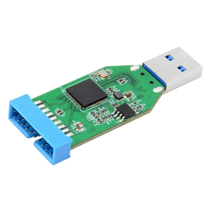 منفذ واحد USB 3.0 نوع A ذكر إلى أنثى 20-Pin موصل أنثى مهايئ توزيع اللوحة الأم المقبس 20-Pin إلى HUB