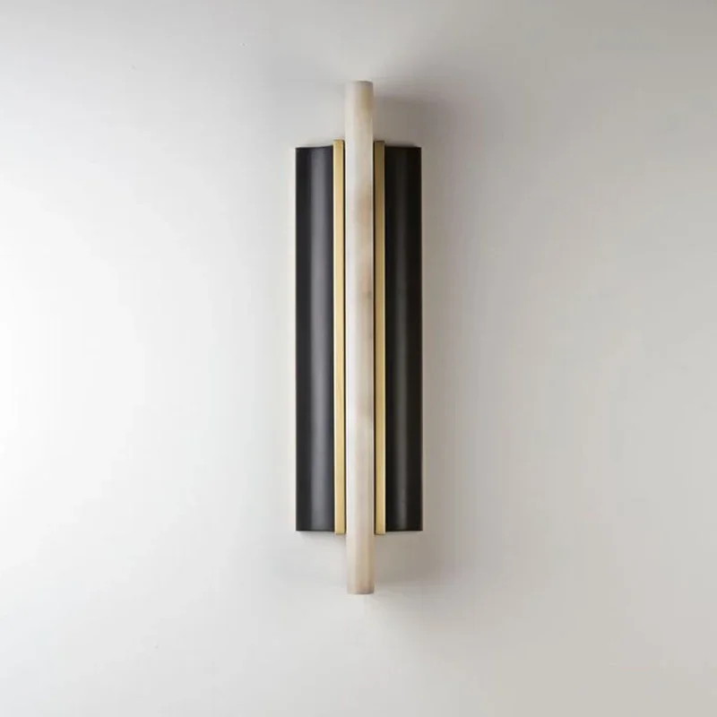 Modern Minimalist Marble Wall Lamp Copper Alabaster Ambient Lighting for Living Room Bedroom Hallway Villa Castle High End